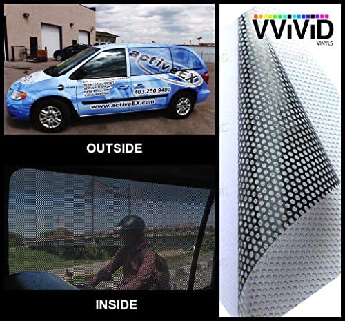 Бяла перфорирана vinyl прозорец филм VViViD за предотвратяване на атаки птици (54 x 36)