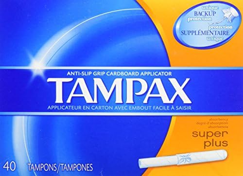 Тампони Tampax Super Plus с Смываемым Картонным апликатор - 40 карата