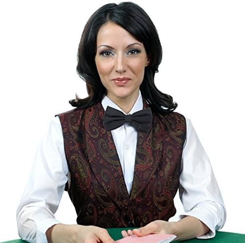 Елегантна Официална Черна Скоба, за казино и Покер Дилър На Гласове-пеперуда