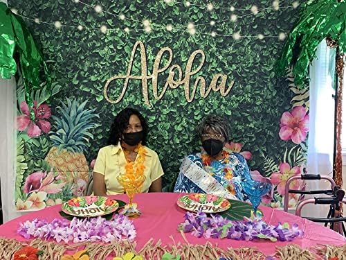 Авезано Алоха Фон Luau на Фона на Партито по случай рождения Ден на Тропически Хавайски Банер за парти в чест на Душата
