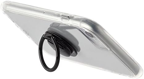 Калъф-Mate - Комплект - Твърд калъф за iPhone Xs Max - Прозрачен + Чисто черен пръстен за Apple iPhone 6.5