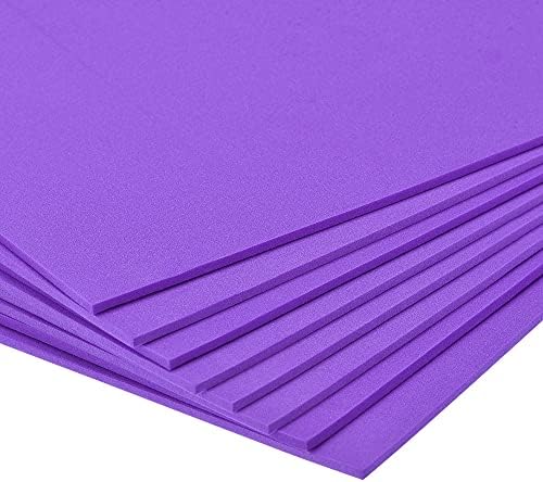 листове от пяна EVA uxcell Purple 10 x 10 Инча Дебелина 3 мм и за diy (Направи си САМ, 8 бр.