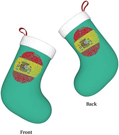 Cutedwarf Испания ДНК, Пръстови Отпечатъци Коледен Отглеждане на Коледна Украса Класически 18 Инча(А) А) Камина, Окачен Чорап