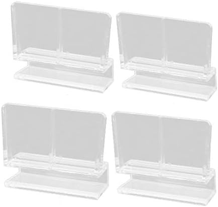 Пластмасова скоба X-DREE с прозрачна линия за стъклени врати с дебелина 8 мм, 4 бр. (скоба за премахване на пластмаса с мъниста,