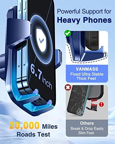 VANMASS [Актуализиран кола за мобилния си телефон [Противоскользящий мек силикон и мощно усвояването] Универсално закрепване
