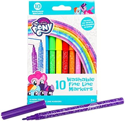 ПВО Shop My Little Pony Стоки за бродерия - Комплект за творчество в My Little Pony с 10 пере маркери и 34 мелками, както