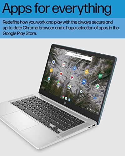 Лаптоп HP Chromebook 14 , процесор Intel Celeron N4120, Intel UHD Graphics 600, 4 GB оперативна памет, 64 GB SSD памет, Chrome