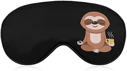 Маска за очи Yoga Sloth Sleep Меки Калъфи За Очите, Блокер Светлина, Превръзка на Очите и с Регулируема Каишка за Спане