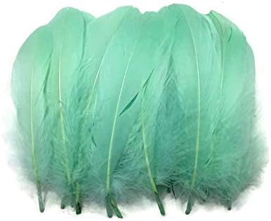 1 Опаковка - Трошлив перо от гъши крило цветовете на морските вълни - 0,25 унции. Ловец на Сънища, Сватба, Твърди Пера за Хелоуин