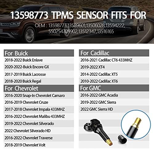 Сензор ACLONG ГУМИТЕ за Buick/Chevrolet/Cadillac/GMC, Предварително програмирани Датчици за налягане в гумите TPS
