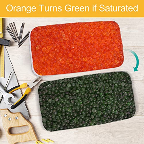 4 Опаковки по 40 грама Бутилки с осушителем от силикагел (оранжев или тъмно-зелен цвят), Многократно Изсушаване-изсушаване,