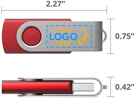 Потребителски USB флаш памети с над 30 цветови комбинации и логото на 2 страни - Събрани в САЩ - Памет от клас А -