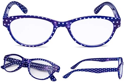 ОЧИЛА ЗА ЧЕТЕНЕ, 4 опаковки, Дамски слънчеви Очила в Грах с Дизайн на Котешко око за Жените За Четене