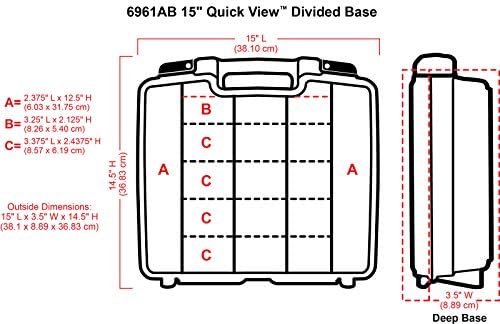 ArtBin 6961AB Калъф за носене с дълбоко основание Бърз преглед с Подвижни Разделители, Преносим Кутия за съхранение