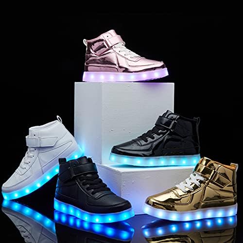 Bepoaa/ Детски обувки с led осветление, Зареждане чрез USB, Мигащи Маратонки с най-високо берцем за Момчета и Момичета,