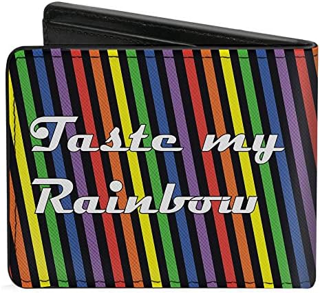 Мъжки двукрилен портфейл от изкуствена кожа с цип My Taste the Rainbow, black /Многоцветен, многоцветен, 4,0 x 3,5