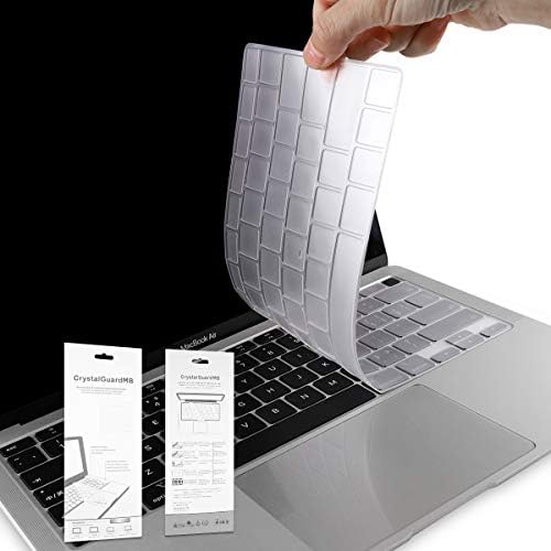 Batianda Ультратонкая Прозрачна клавиатура от TPU за MacBook Air 13 Инча 2020 с чип A2337 M1 (с докосване ID