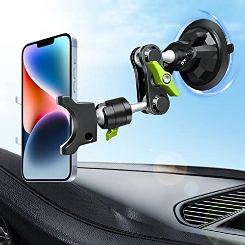 Кола за телефон с вендузата, Въртящи се на 360 °, Универсална скоба с топка Винт за автомобил на притежателя