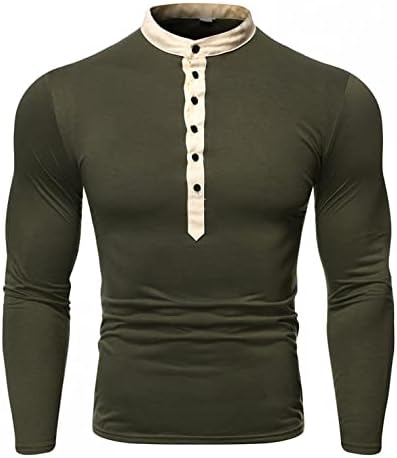 Мъжки блузи XXBR с V-образно деколте и копчета, Есенна Летва Отпред, Дълъг Ръкав, копчета, Свободна Приталенная Однотонная